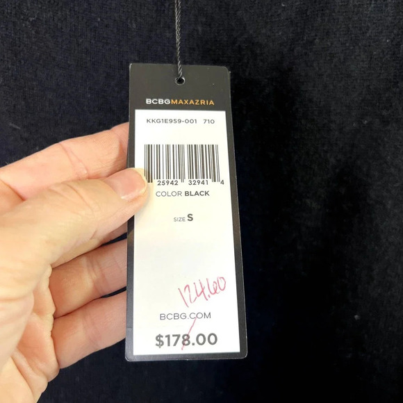 BCBGMaxazria NWT‎ 100% Lambswool Black Two Pocket Tunic Small - Picture 5 of 13